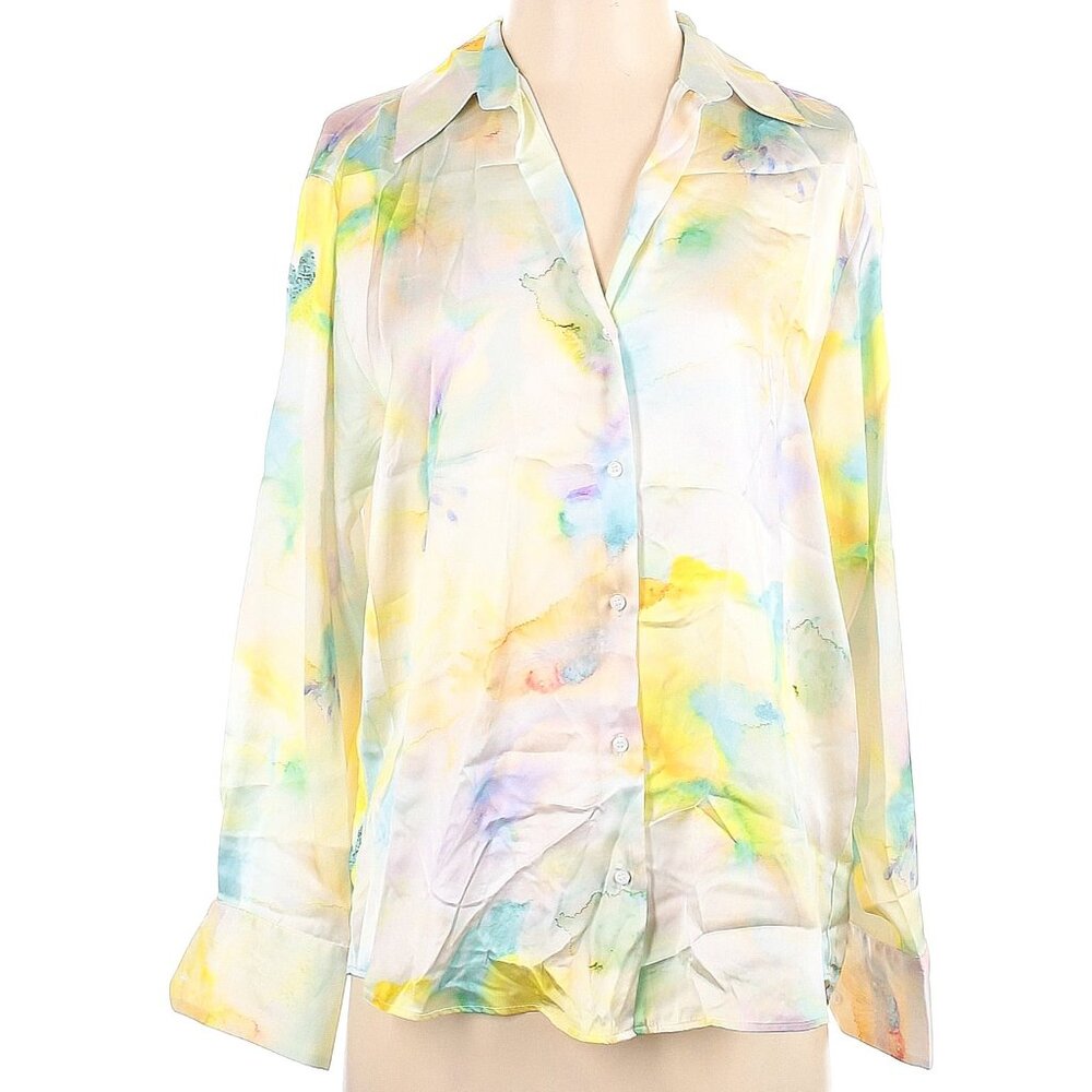 Zara Multi-colored 3/4 Sleeve Blouse